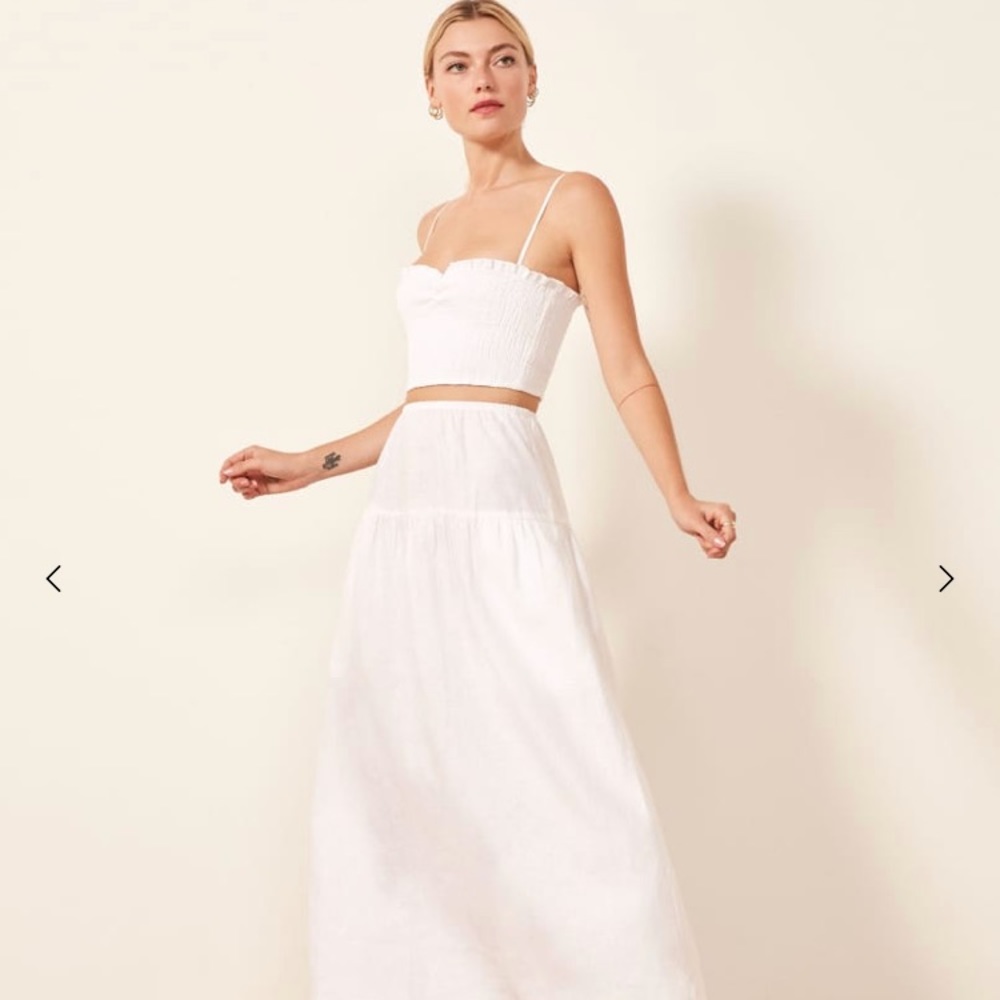 White Reformation Skirt